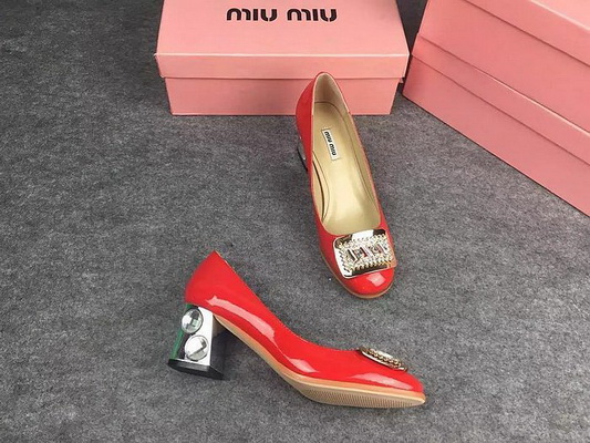 MIUMIU Shallow mouth Block heel Shoes Women--010